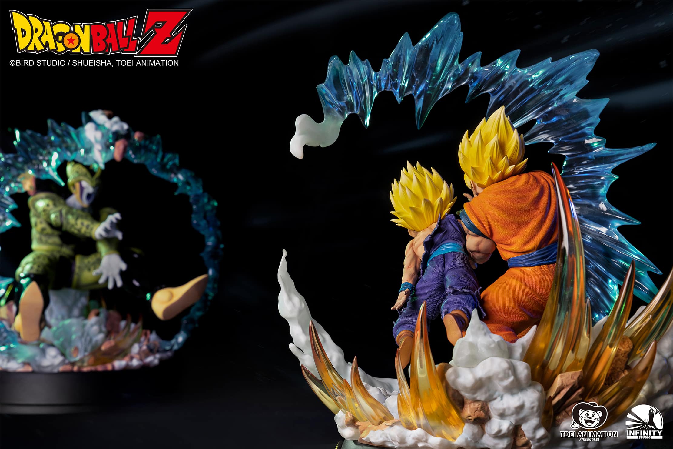 Dragon Ball Z Goku and Gohan VS Cell Statue 1/6 Scale Limited Edition