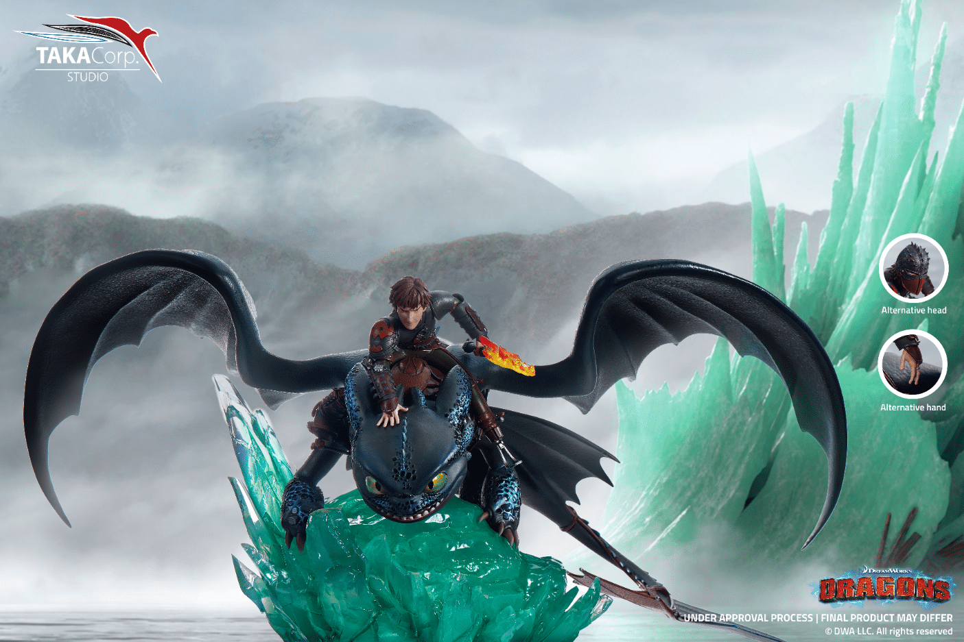 How To Train Your Dragon Hiccup and Toothless Statue