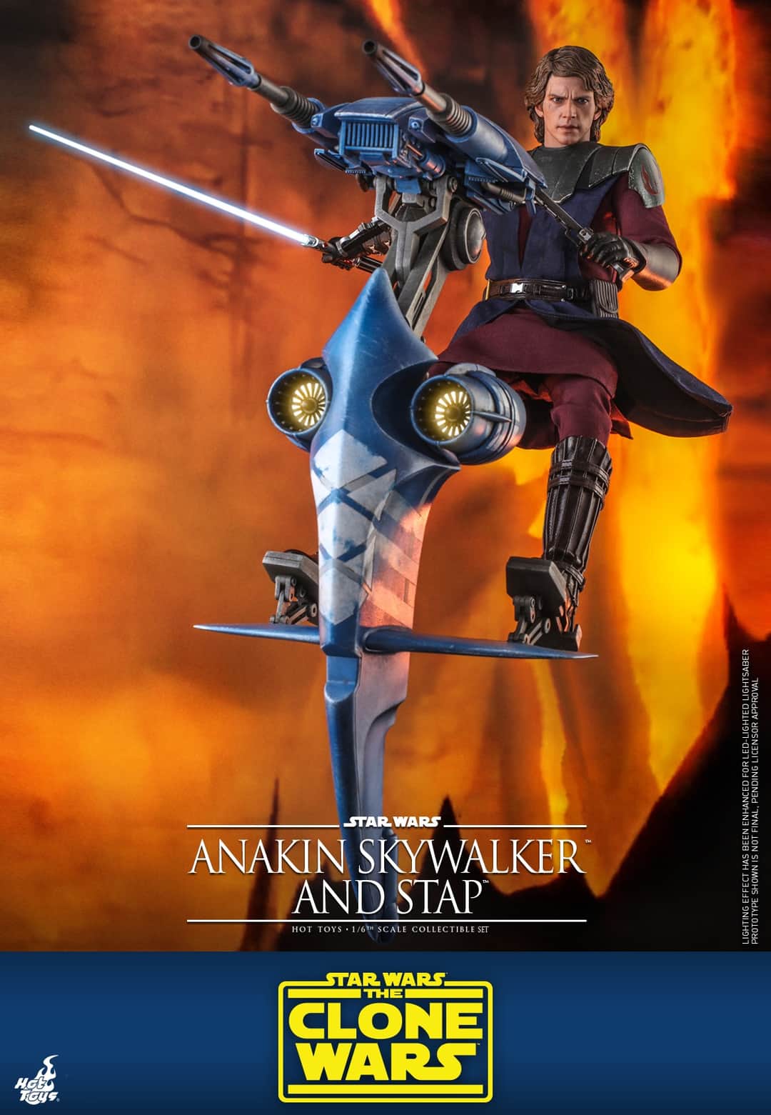 The Clone Wars Anakin Skywalker and Stap Sixth Scale Figure Collectible Set