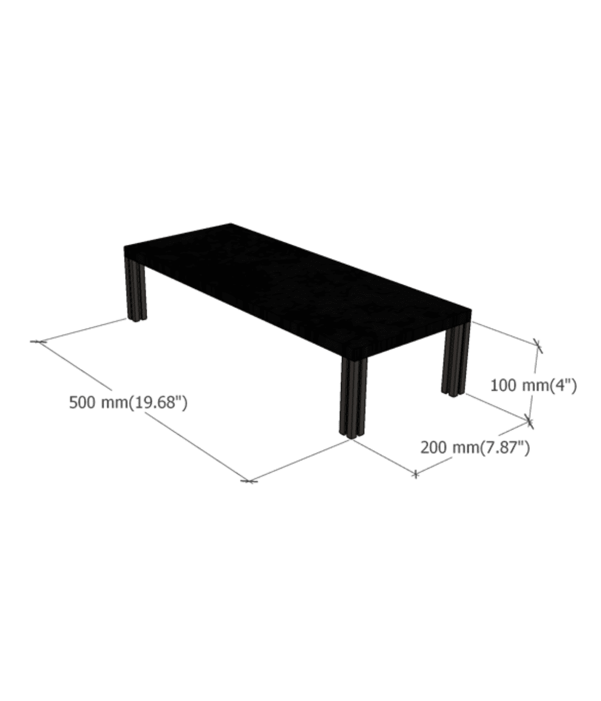 figurine stand with dimensions