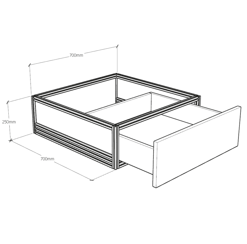 Moducase MAX Series Display Case Riser and Drawer