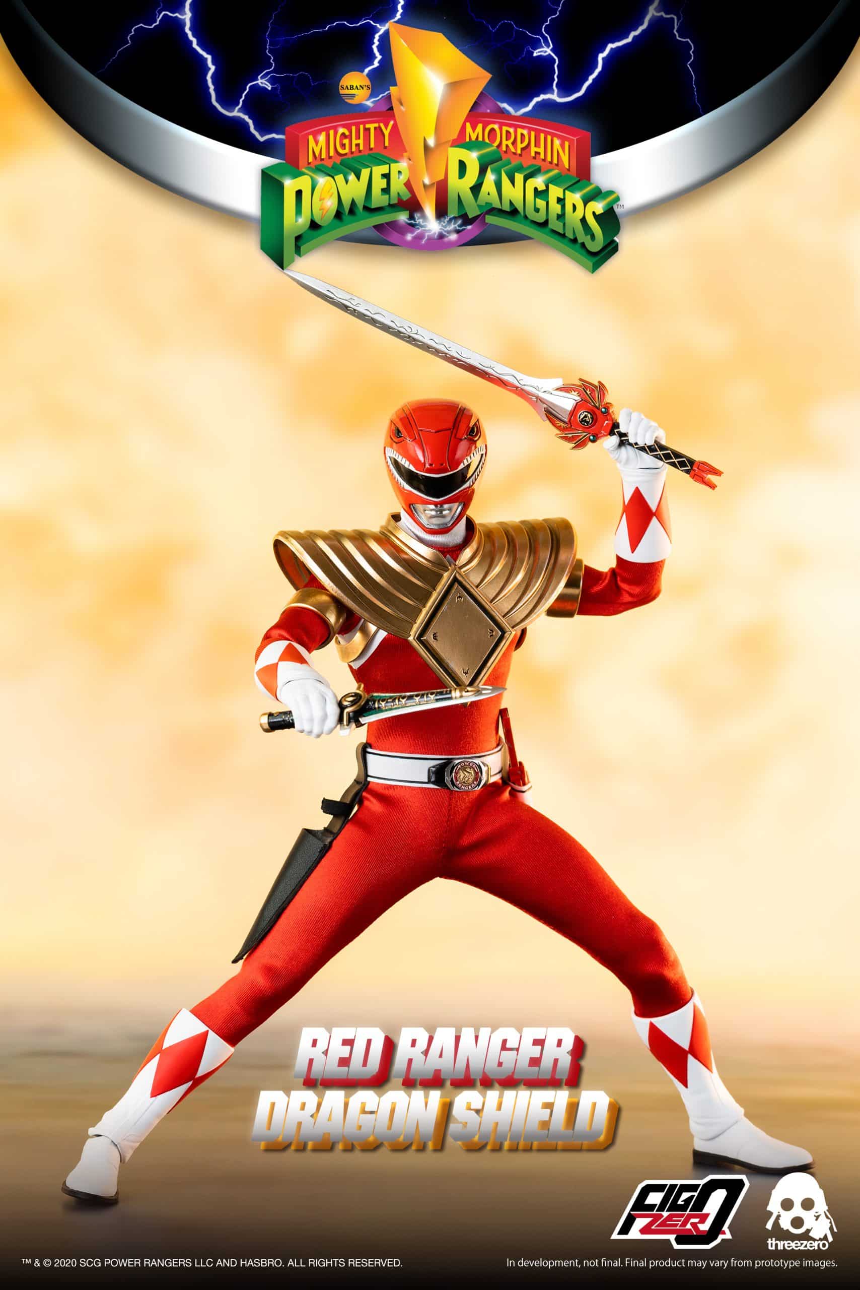 Mighty Morphin Power Rangers Figure FigZero Dragon Shield Red Ranger PREVIEWS 1/6 Exclusive