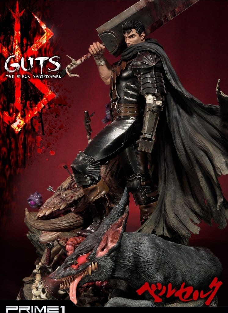 BERSERK Guts the Black Swordsman Statue Ultimate Premium Masterline 1/4 Scale