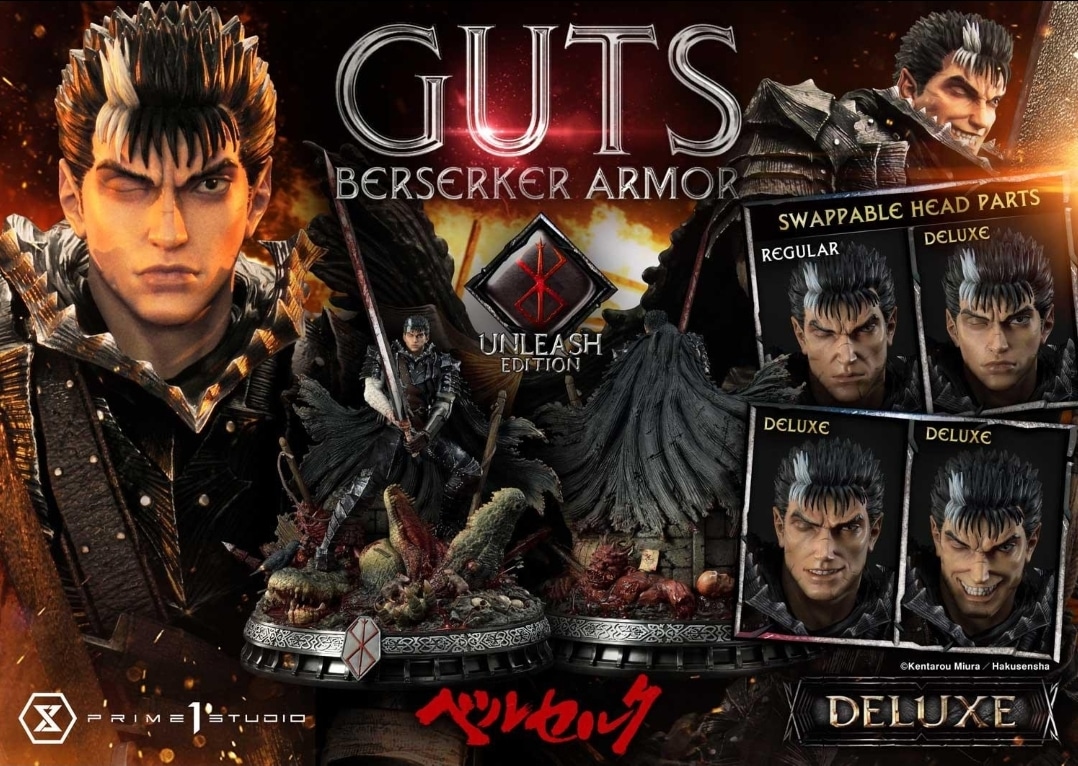 Prime 1 Studio Guts Berserker Armor Unleashed Statue BERSERK Limited Collectible 1/4 Scale