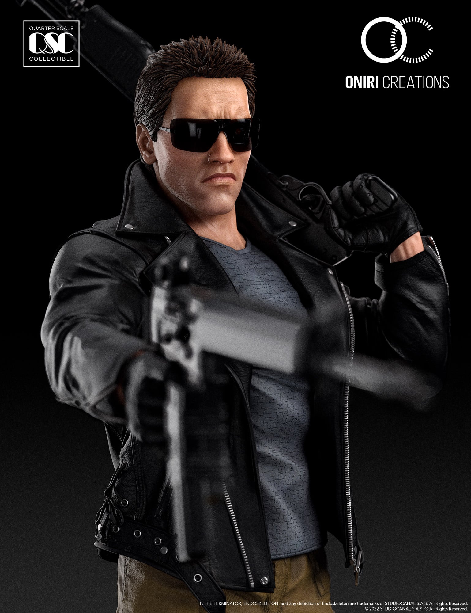 terminator statue oniri creations