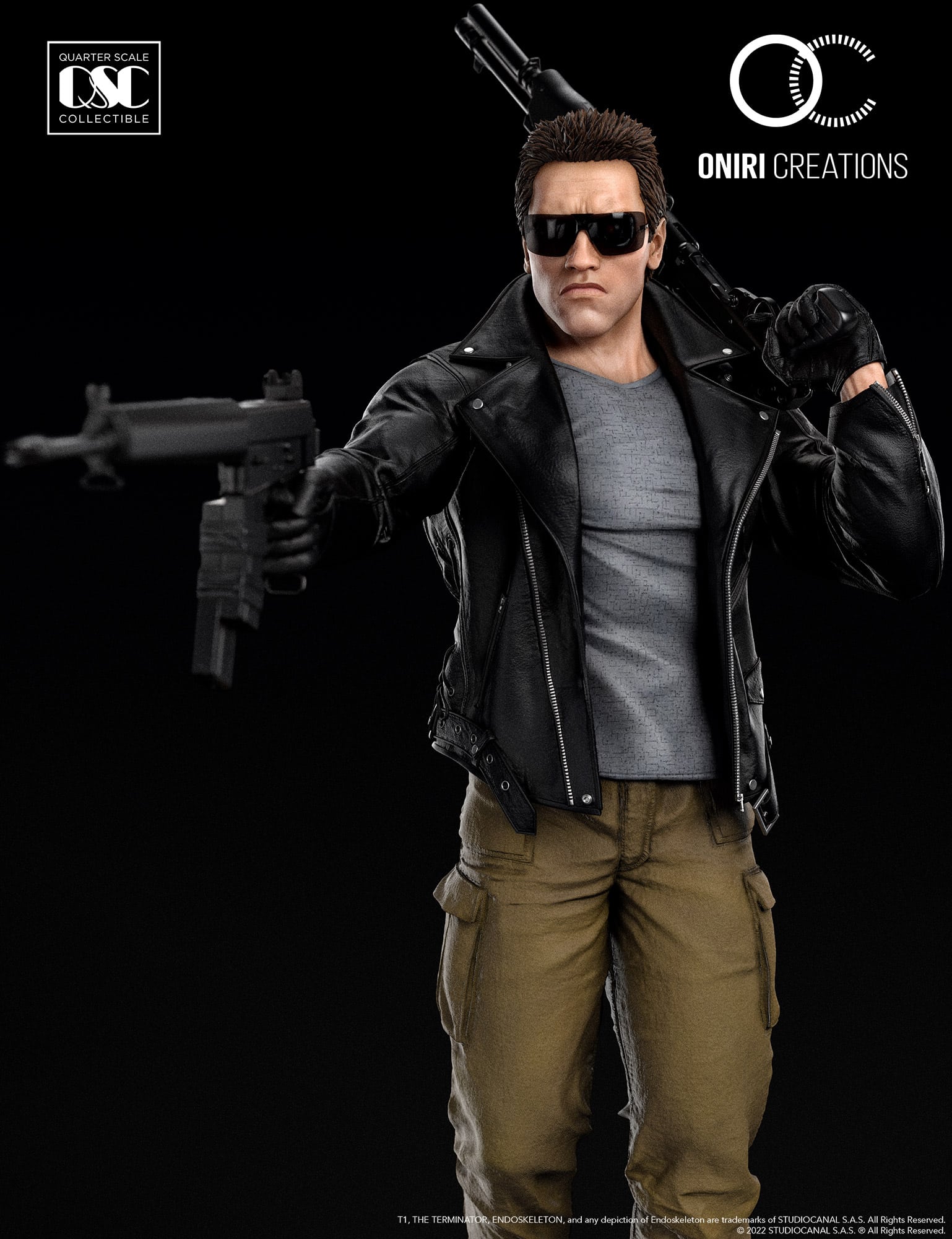 terminator statue oniri creations