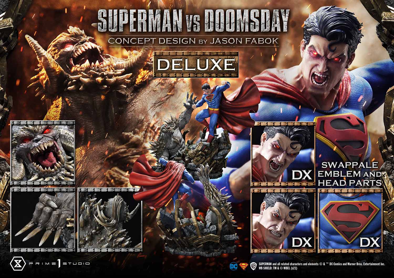 Superman Vs Doomsday Statue Concept Design by Jason Fabok