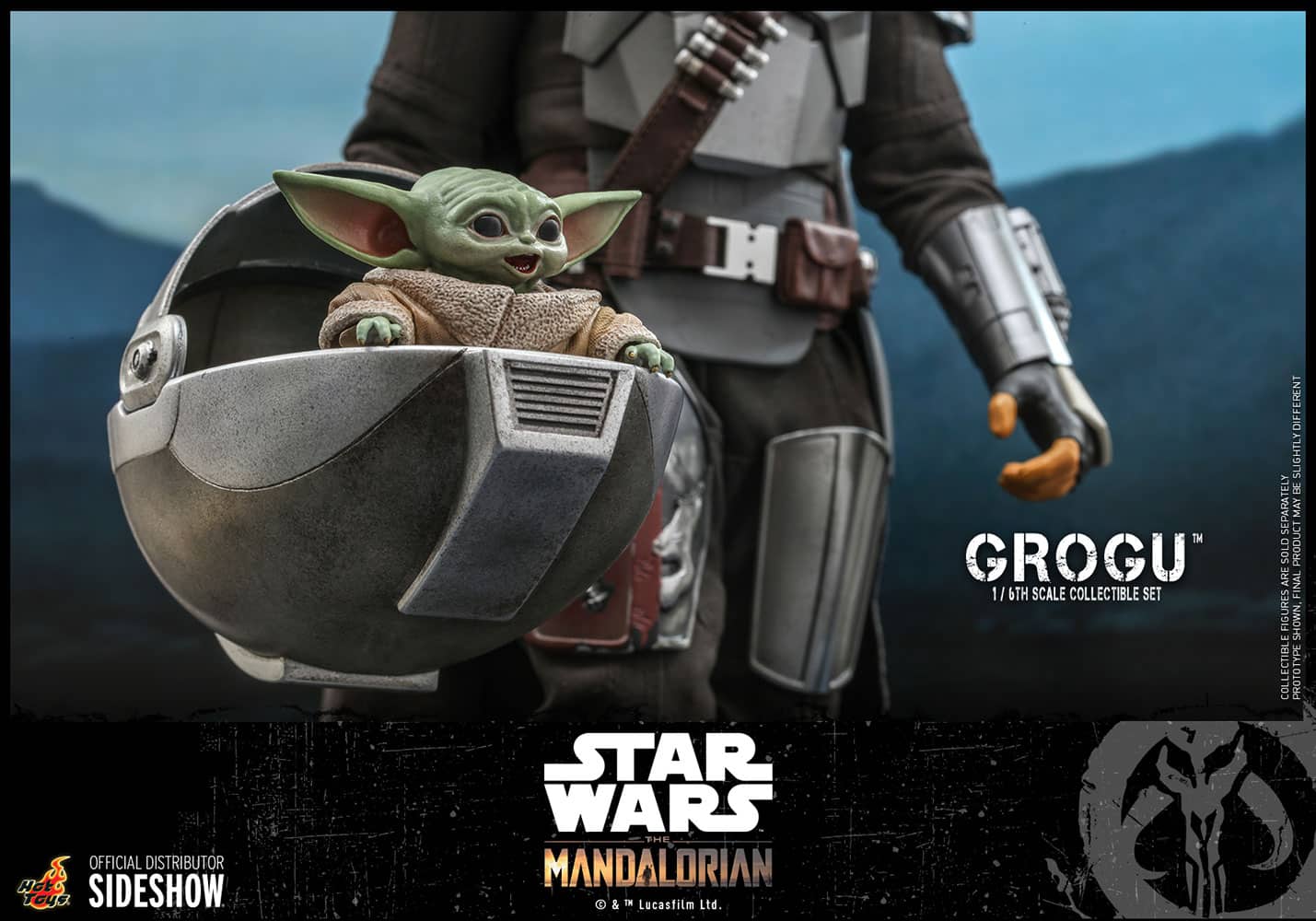 grogu sixth scale figure set star wars gallery b f