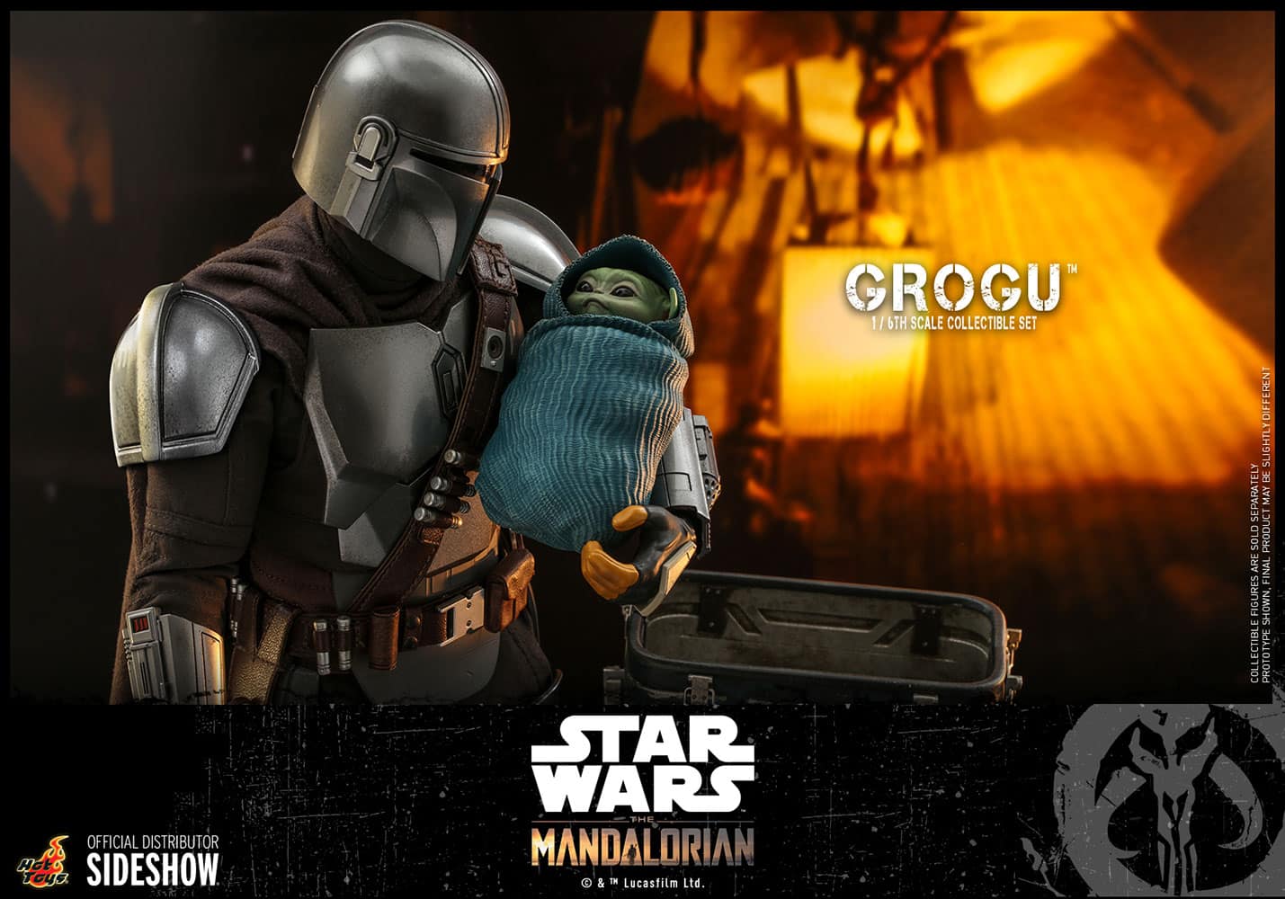 grogu sixth scale figure set star wars gallery b d