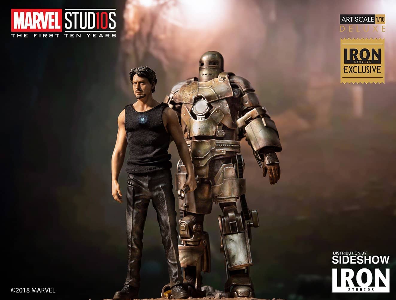 iron studios tony stark and mark art scale marvel gallery cbe e