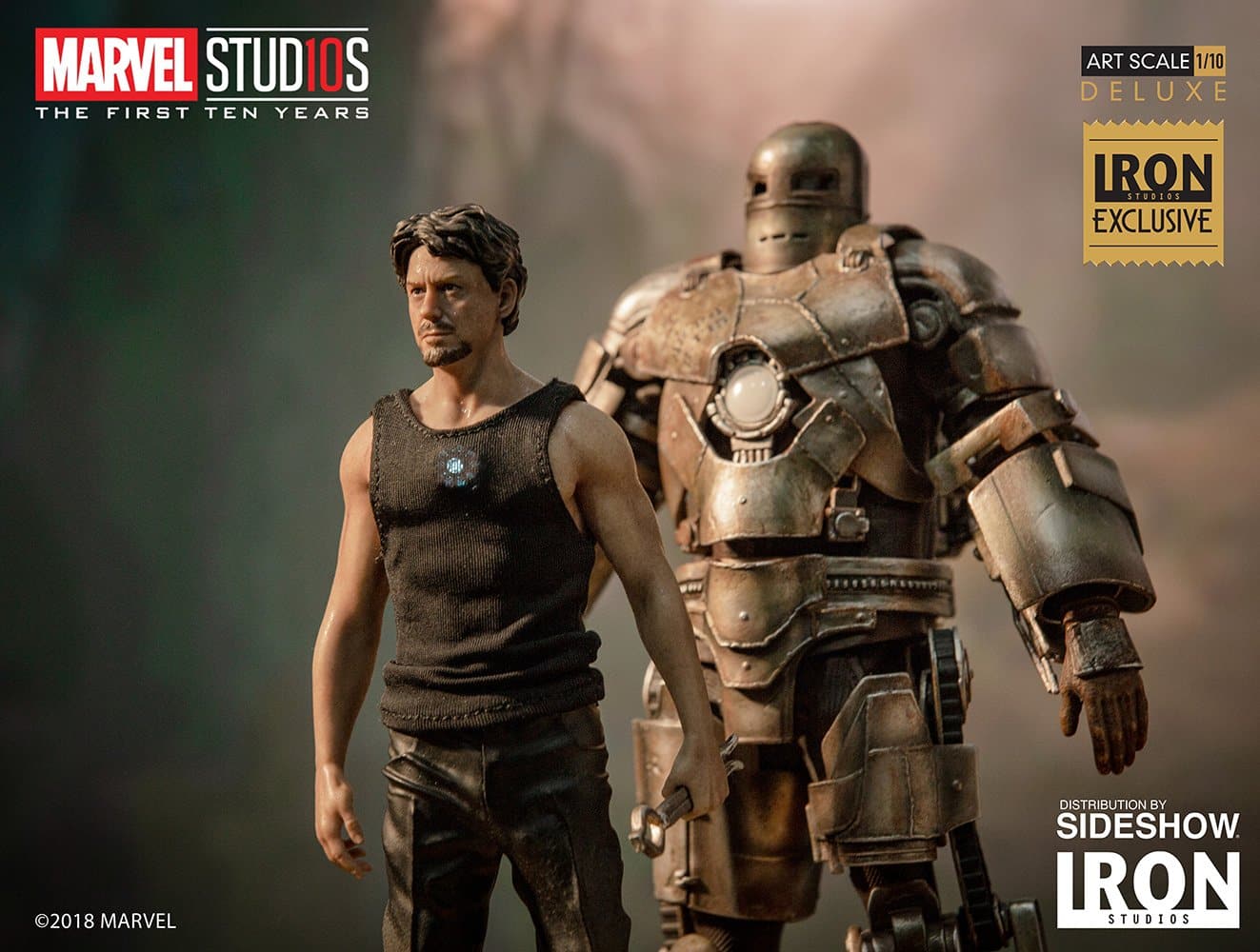 iron studios tony stark and mark art scale marvel gallery cbe e da