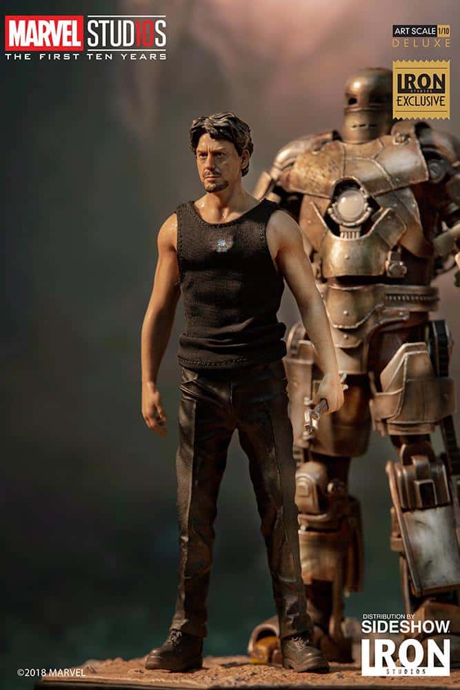 iron studios tony stark and mark art scale marvel gallery cbe d c