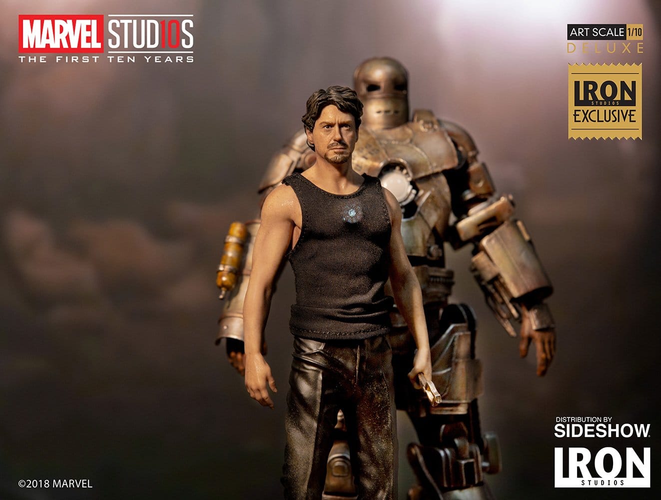 iron studios tony stark and mark art scale marvel gallery cbe