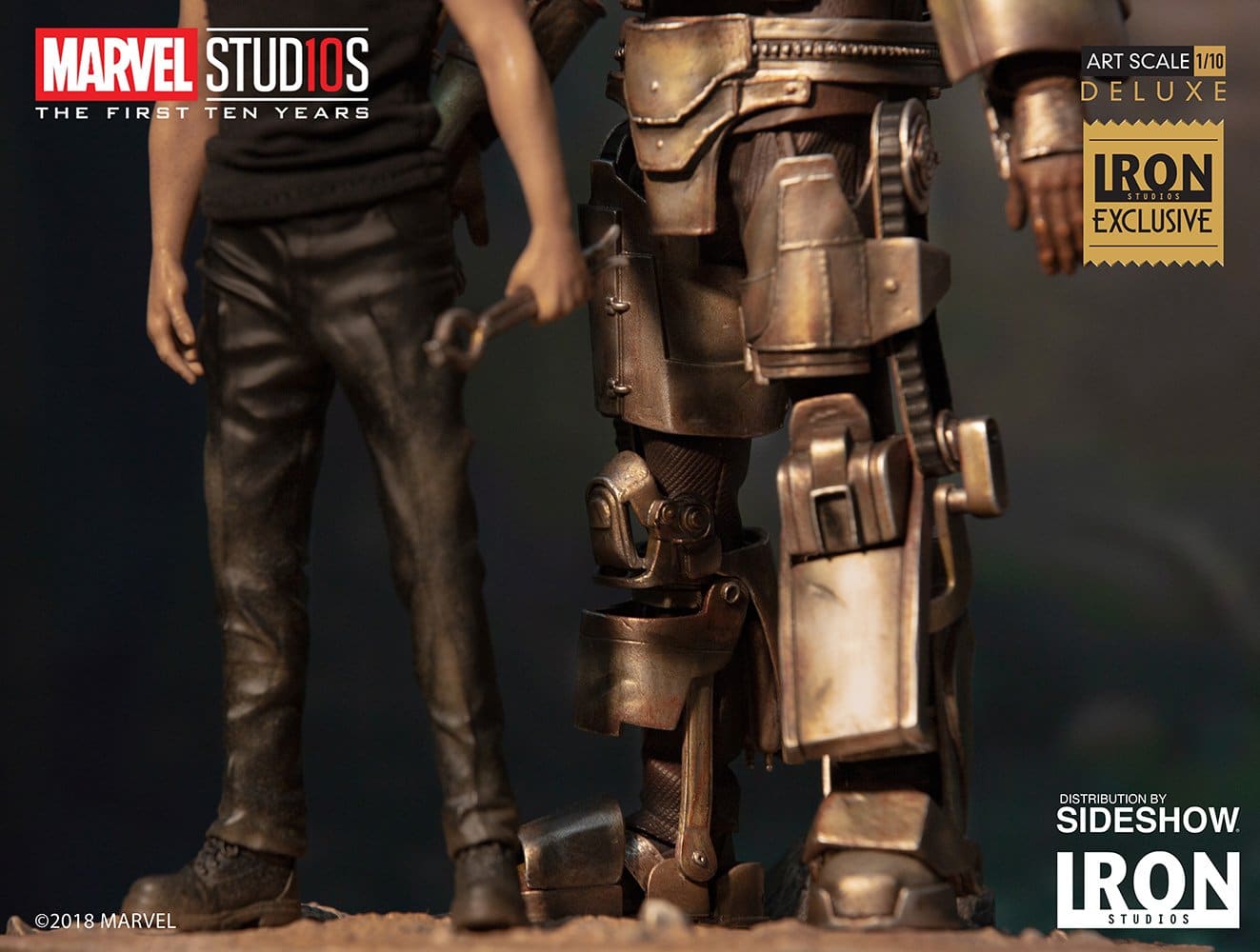 iron studios tony stark and mark art scale marvel gallery cbe d b