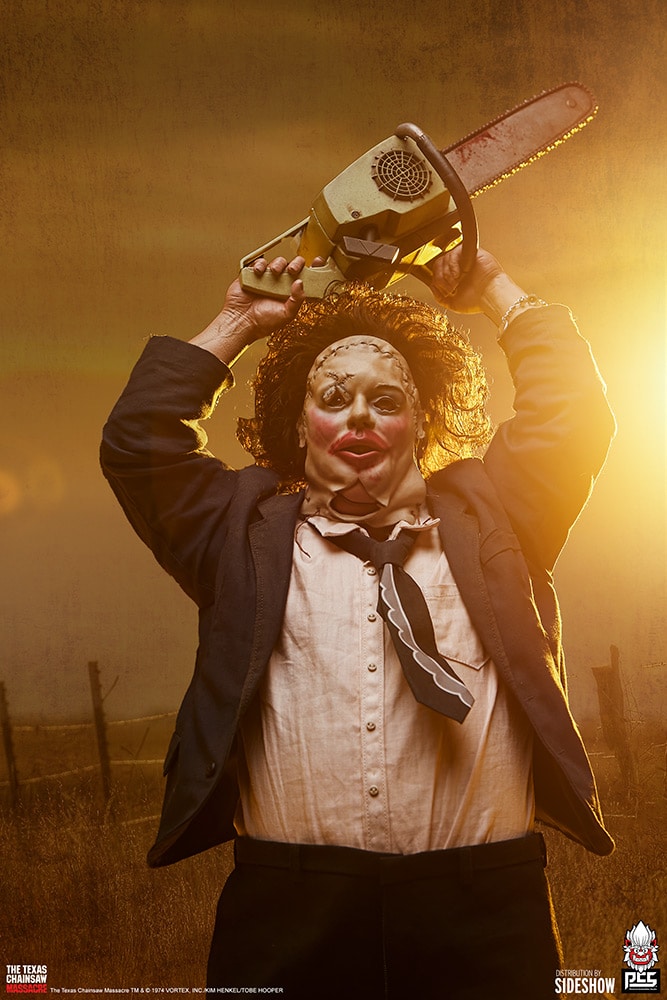 Leatherface Pretty Woman Mask Statue