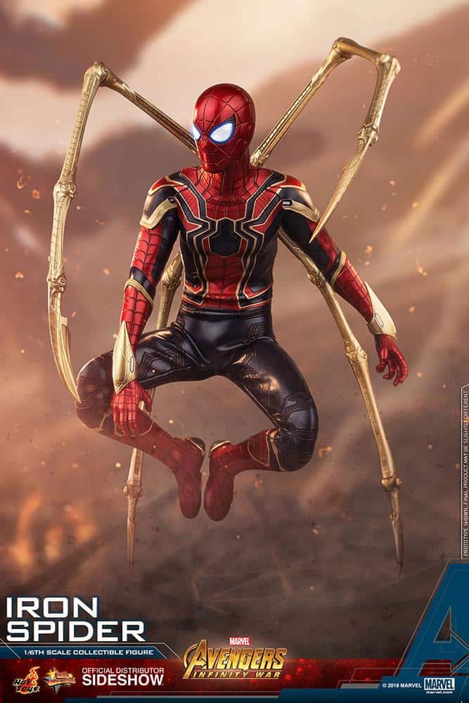 marvel avengers infinity war iron spider sixth scale hot toys