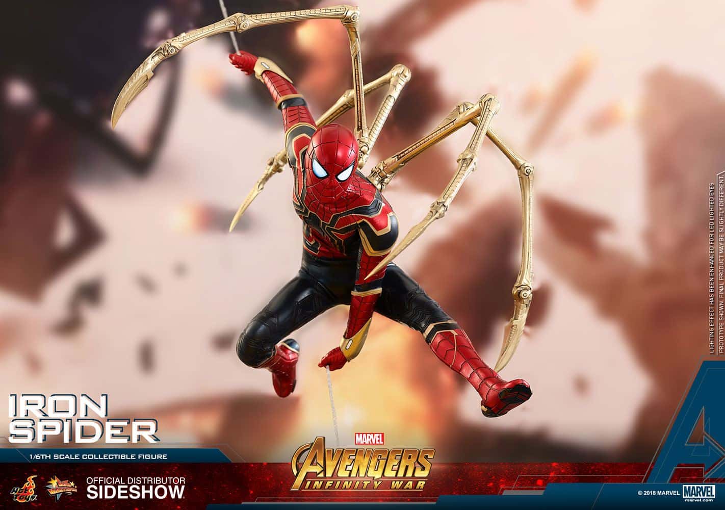 marvel avengers infinity war iron spider sixth scale hot toys