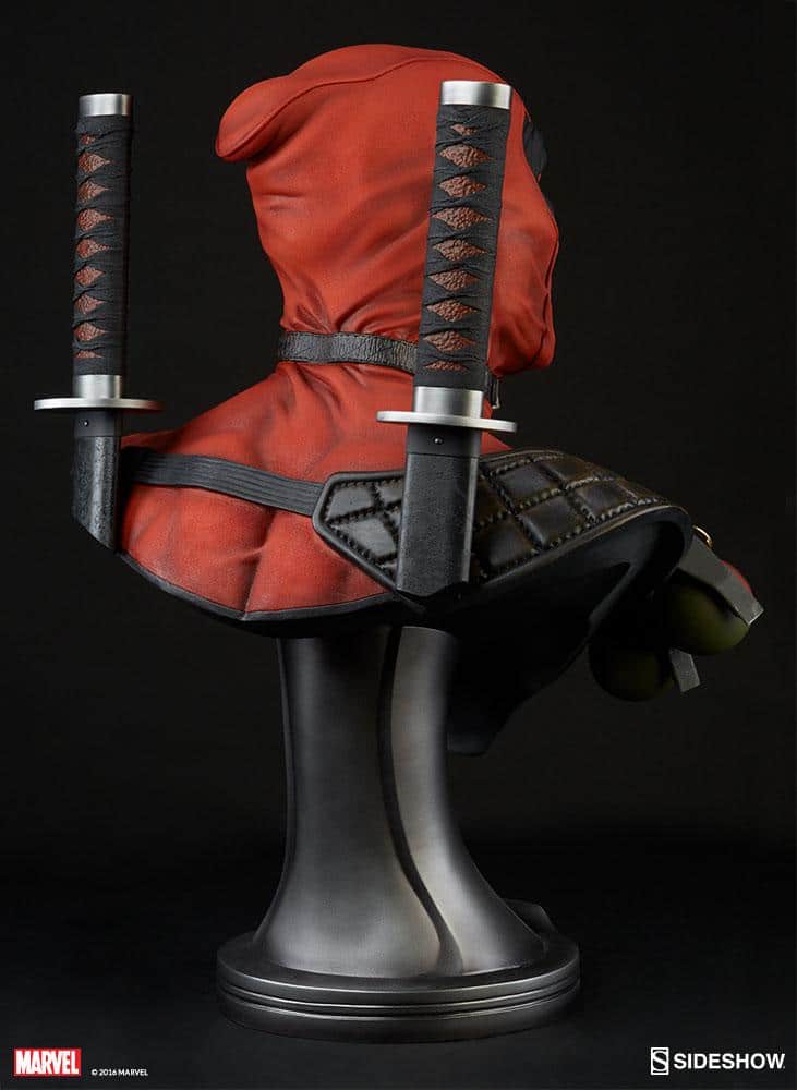 marvel deadpool life size bust
