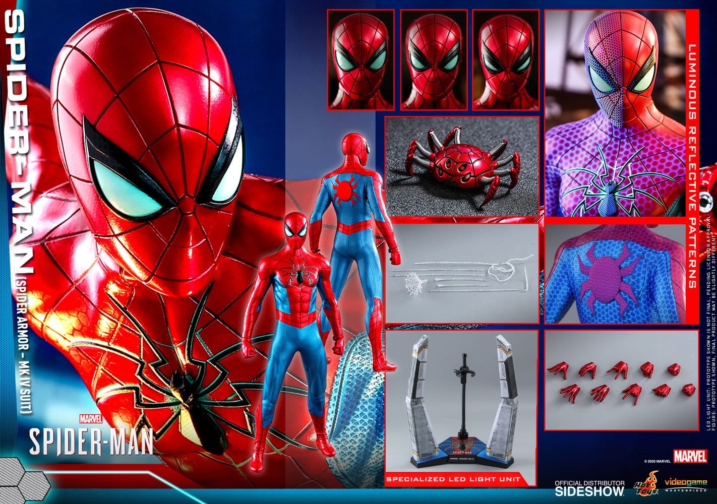spider man spider armor mk iv suit marvel gallery ed cd c