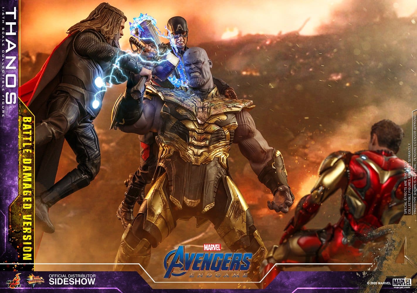 thanos battle damaged version marvel gallery e b c