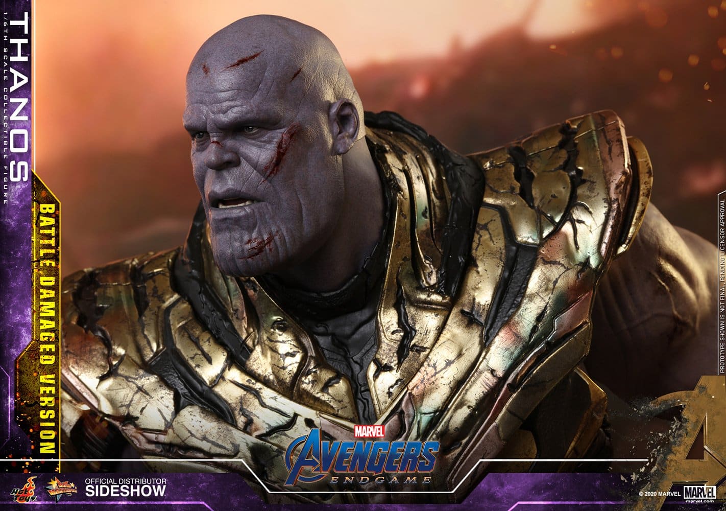 thanos battle damaged version marvel gallery e b b e