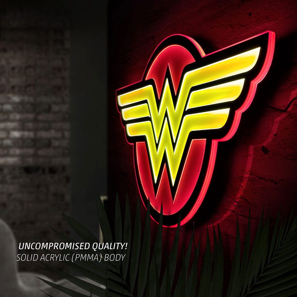 wonder woman led logo light large dc comics gallery fe a cc c