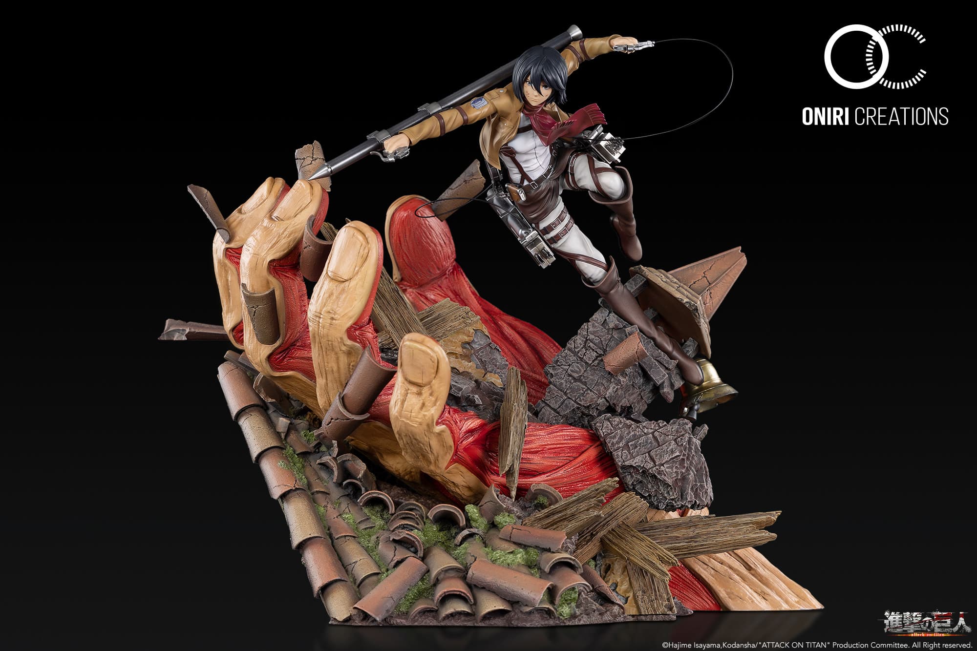 Attack On Titan : Mikasa VS Armored Titan 1/6 Scale Statue