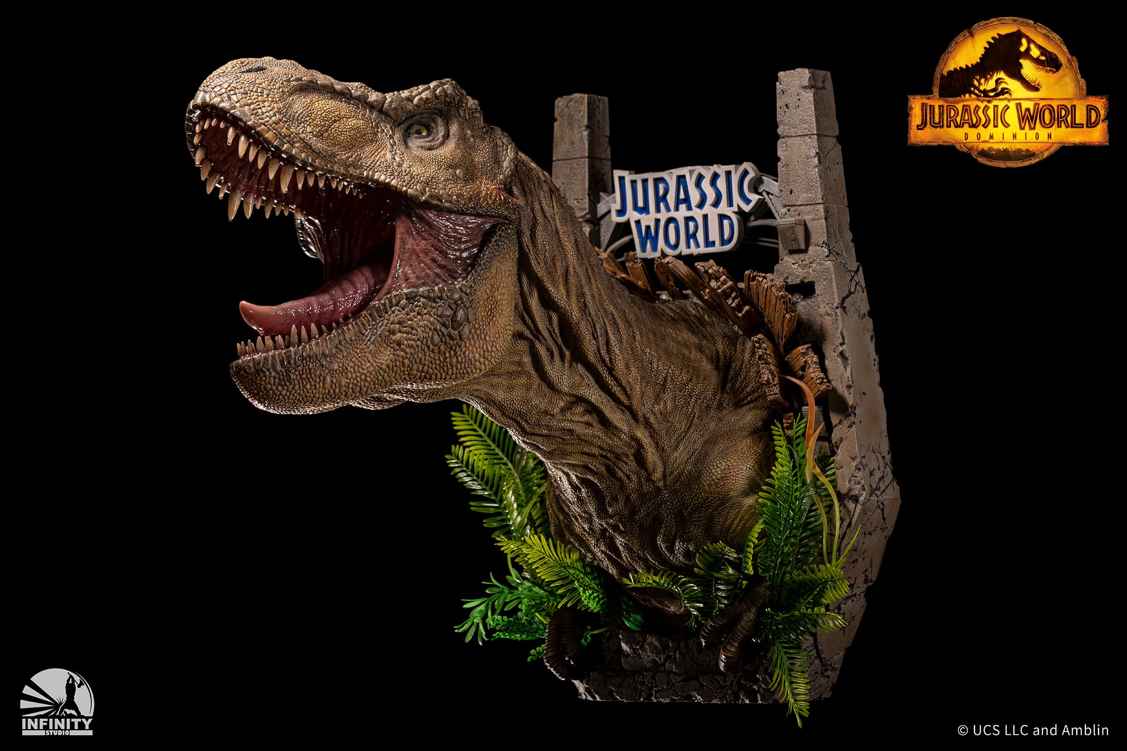 Jurassic World Dominion Tyrannosaurus Rex Wall-Mounted Bust Jurassic World Dominion Tyrannosaurus Rex Wall-Mounted Bust