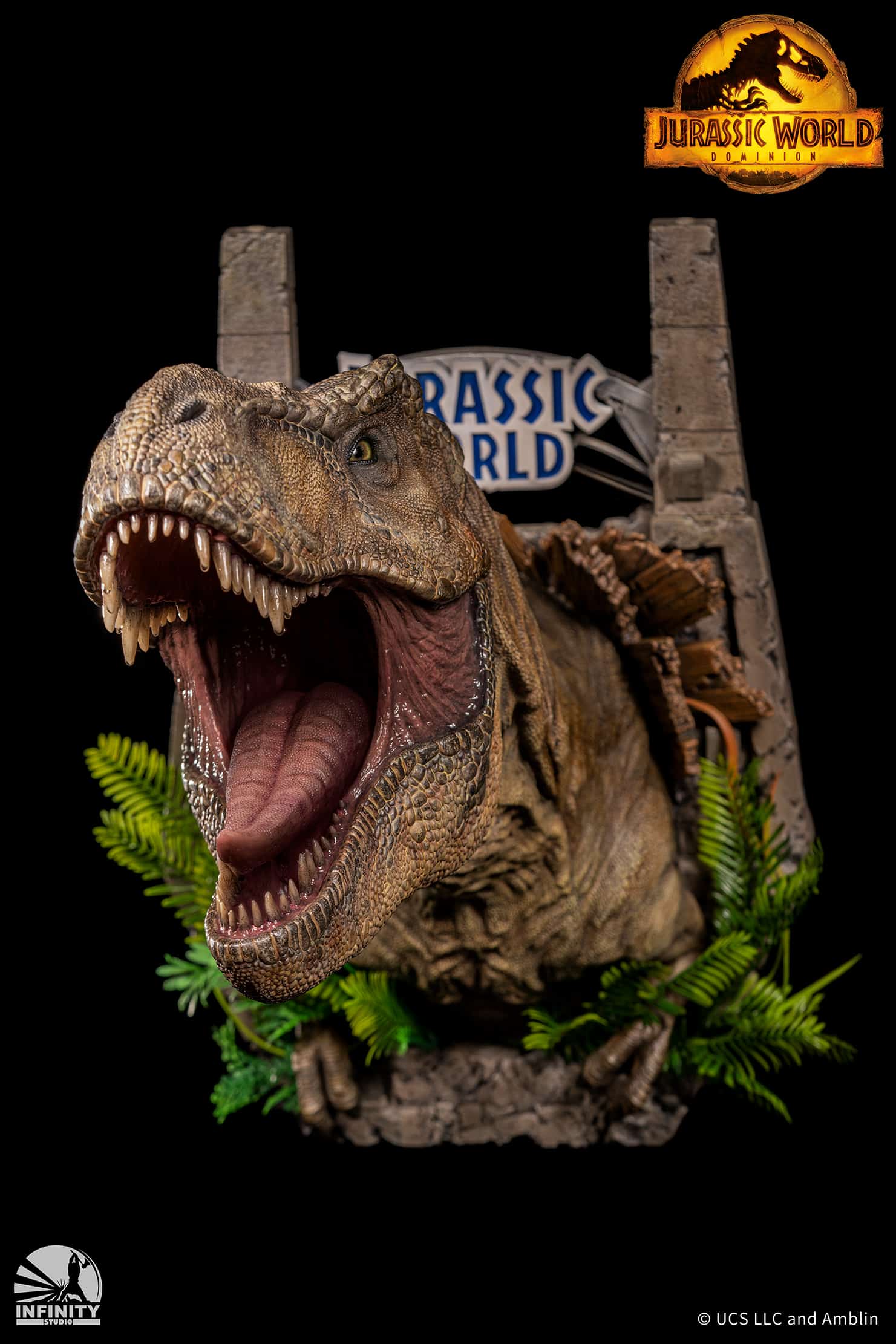 Jurassic World Dominion Tyrannosaurus Rex Wall-Mounted Bust Jurassic World Dominion Tyrannosaurus Rex Wall-Mounted Bust