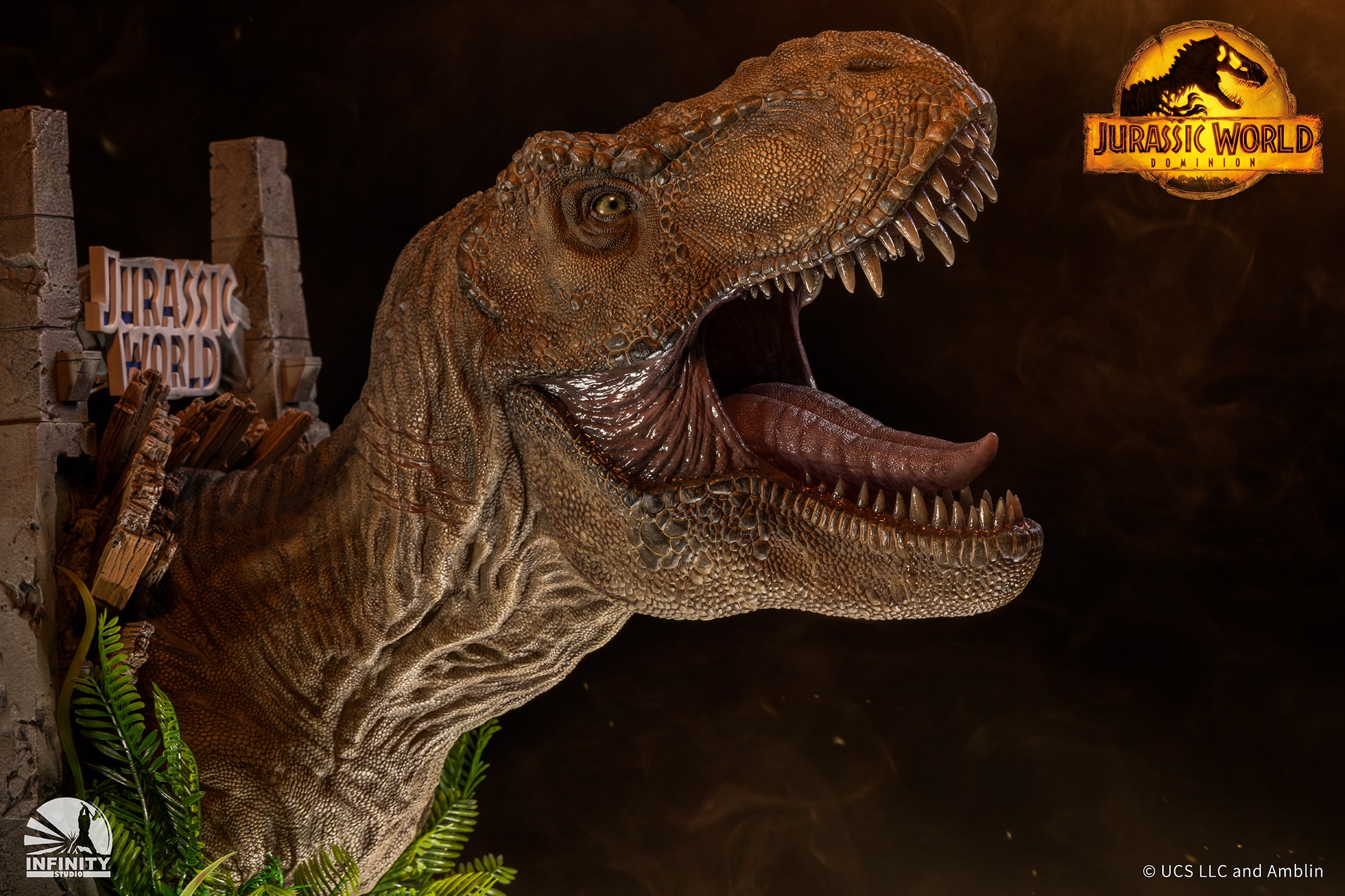 Jurassic World Dominion Tyrannosaurus Rex Wall-Mounted Bust Jurassic World Dominion Tyrannosaurus Rex Wall-Mounted Bust