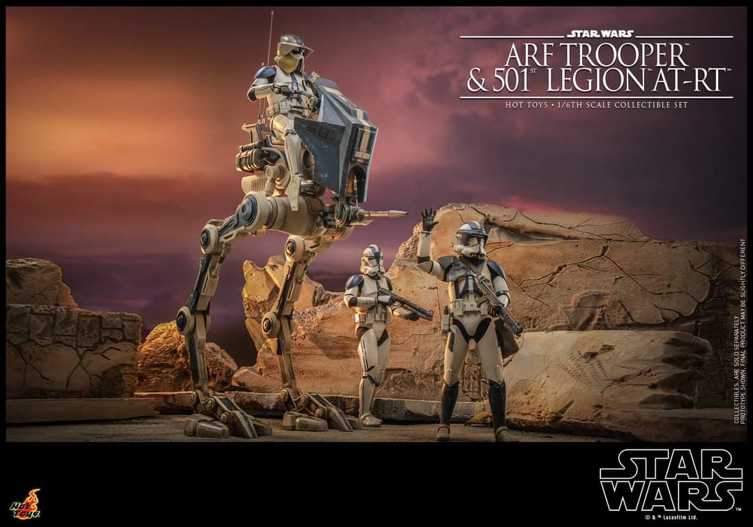 ARF Trooper and 501st Legion AT-RT Collectible Figure Set