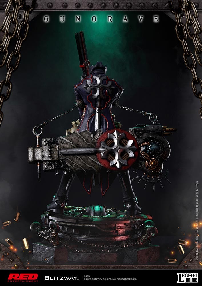 Blitzway Gungrave Statue Anime Limited Collectible 1/4 Scale