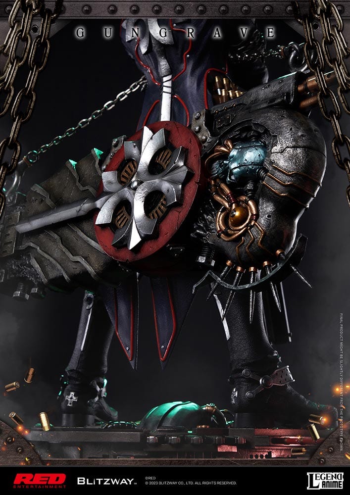 Blitzway Gungrave Statue Anime Limited Collectible 1/4 Scale
