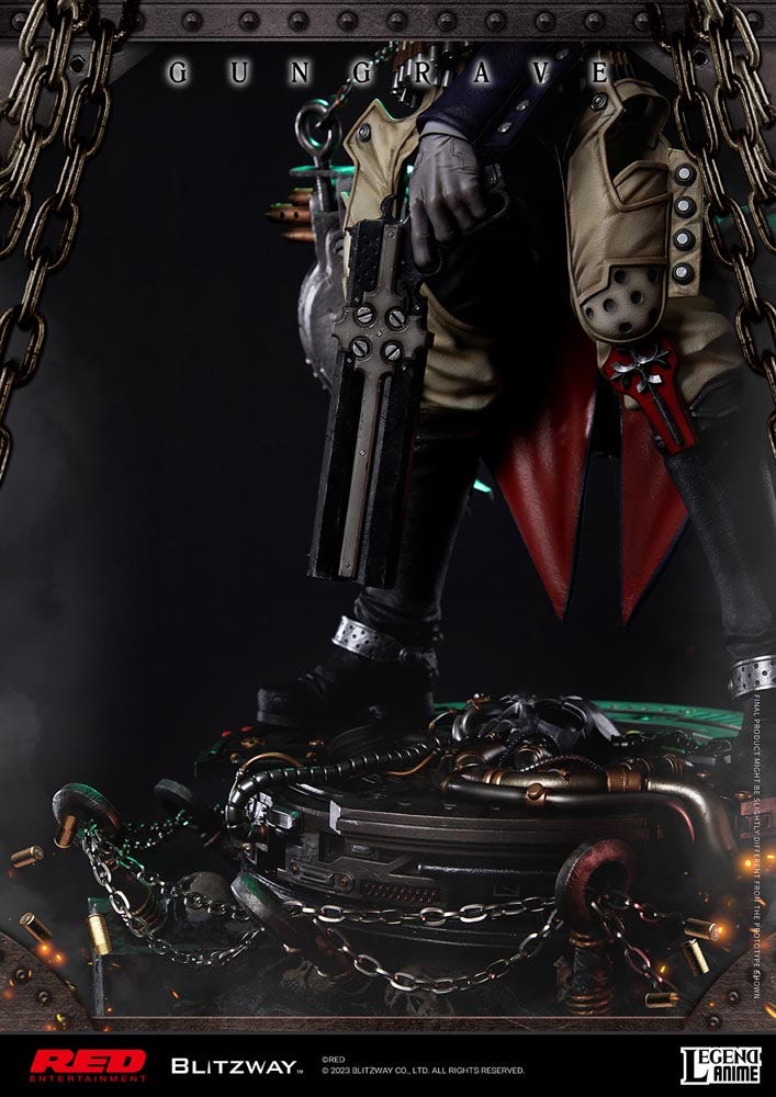 Blitzway Gungrave Statue Anime Limited Collectible 1/4 Scale