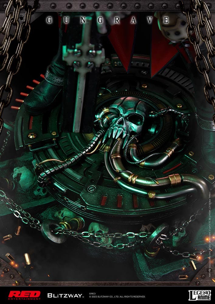 Blitzway Gungrave Statue Anime Limited Collectible 1/4 Scale