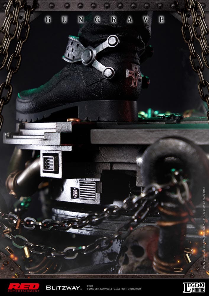Blitzway Gungrave Statue Anime Limited Collectible 1/4 Scale
