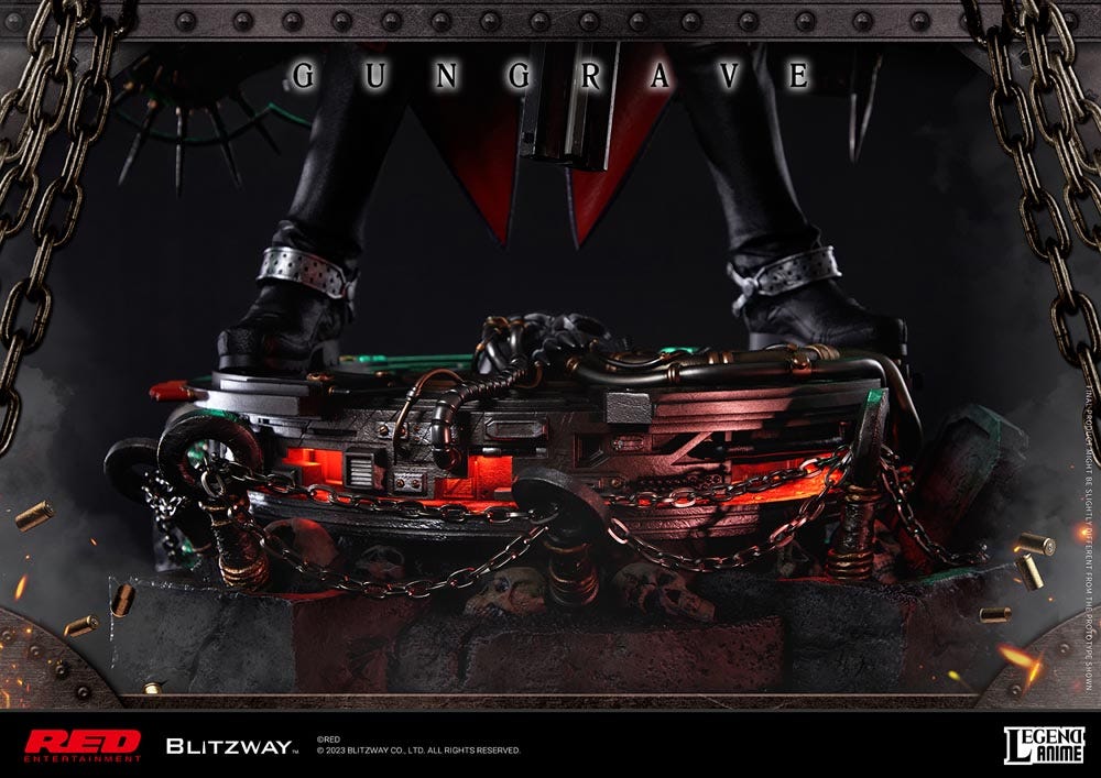 Blitzway Gungrave Statue Anime Limited Collectible 1/4 Scale