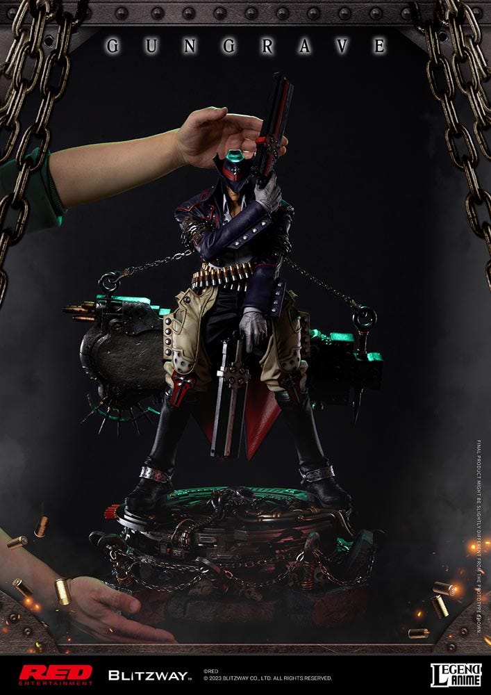 Blitzway Gungrave Statue Anime Limited Collectible 1/4 Scale