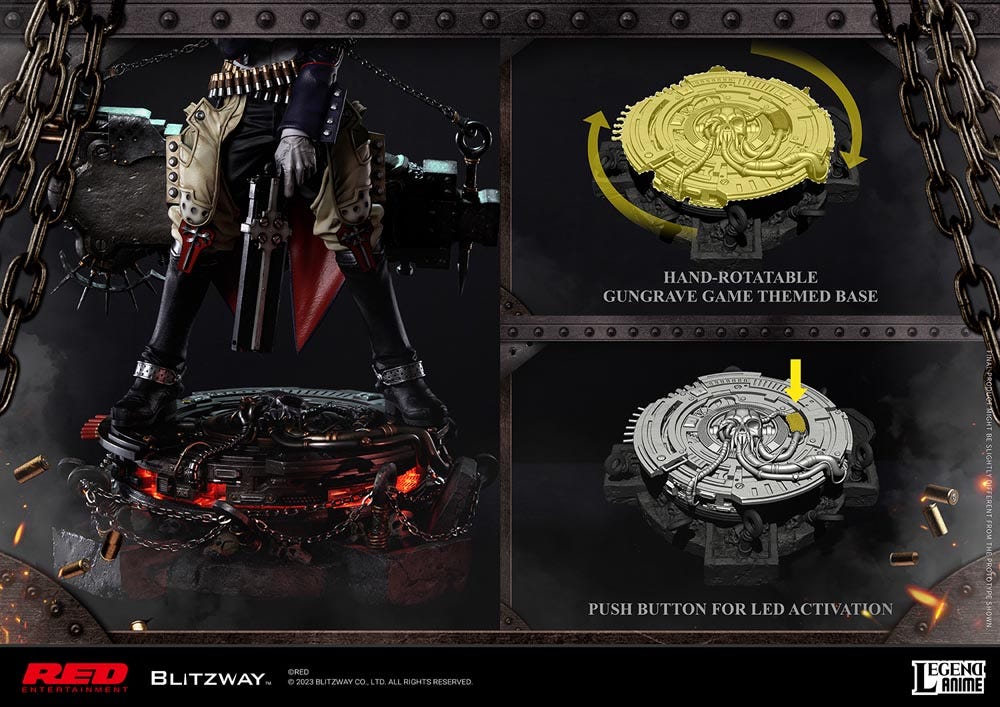 Blitzway Gungrave Statue Anime Limited Collectible 1/4 Scale