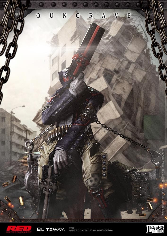 Blitzway Gungrave Statue Anime Limited Collectible 1/4 Scale