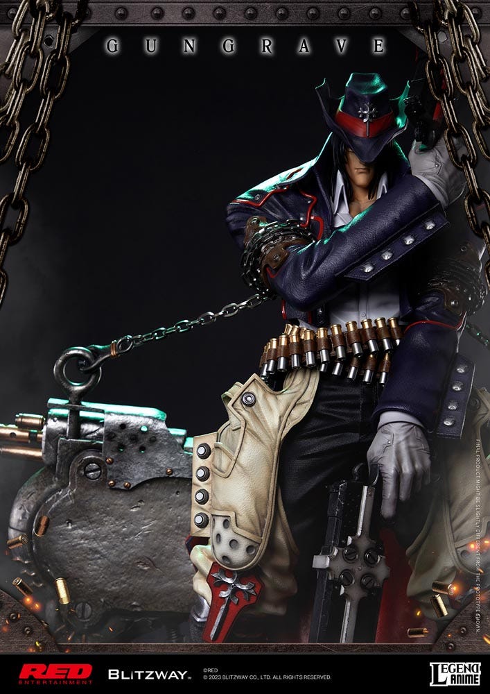 Blitzway Gungrave Statue Anime Limited Collectible 1/4 Scale