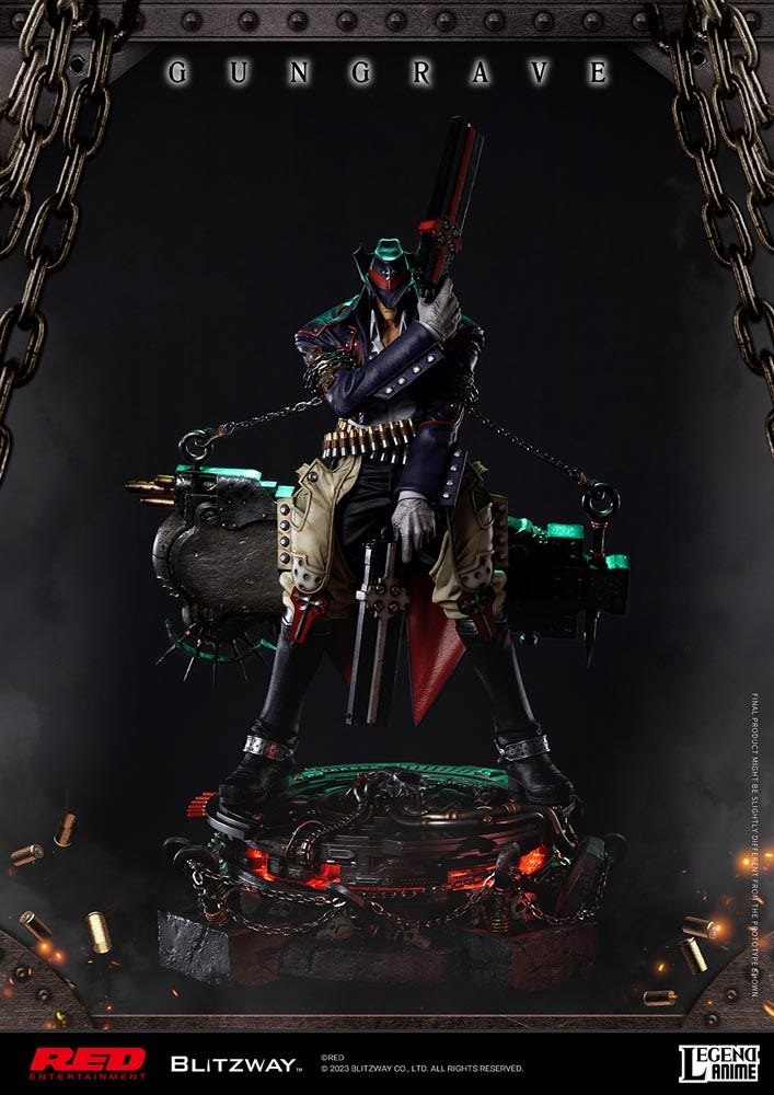 Blitzway Gungrave Statue Anime Limited Collectible 1/4 Scale