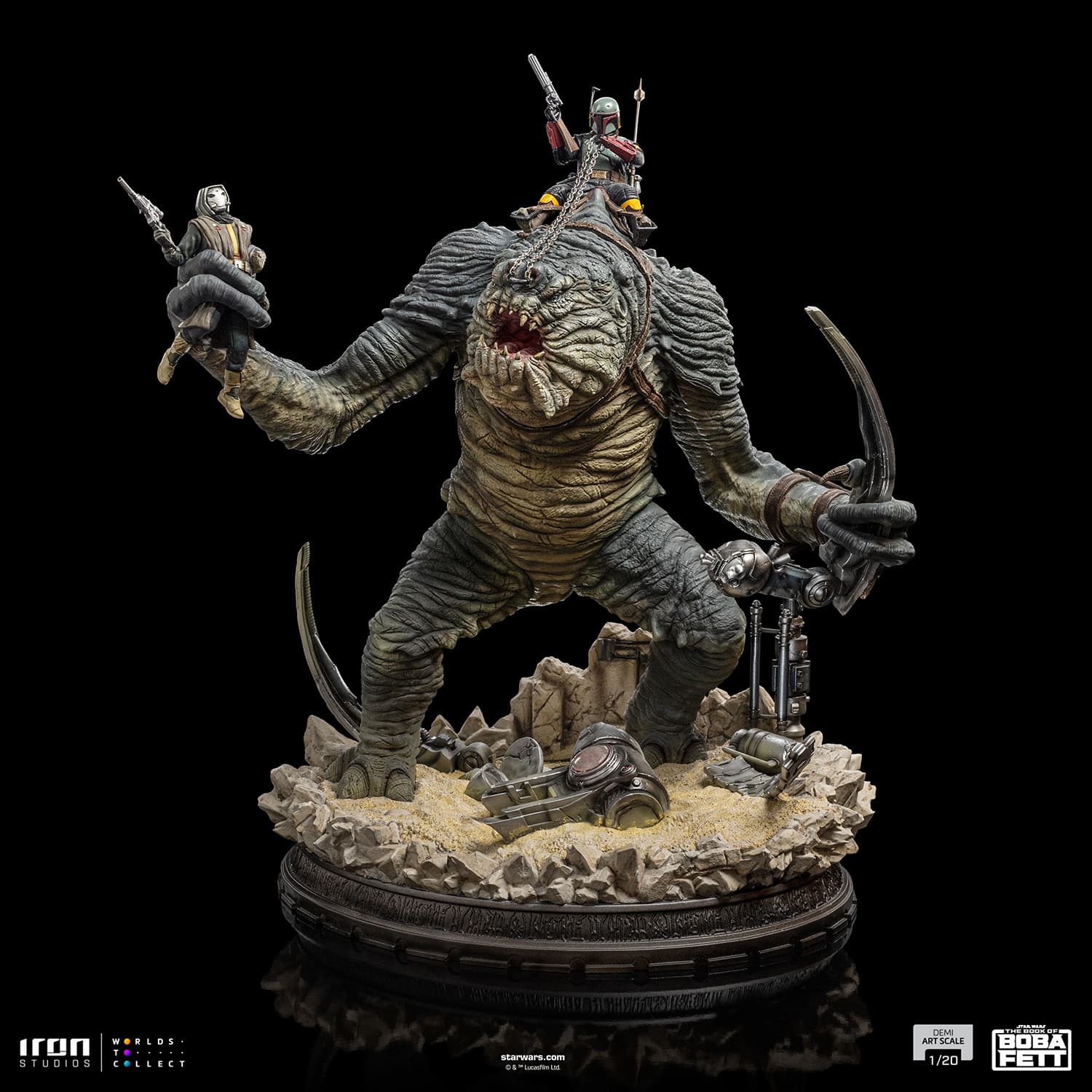 Iron Studios Boba Fett and Rancor Statue Limited Star Wars Collectible