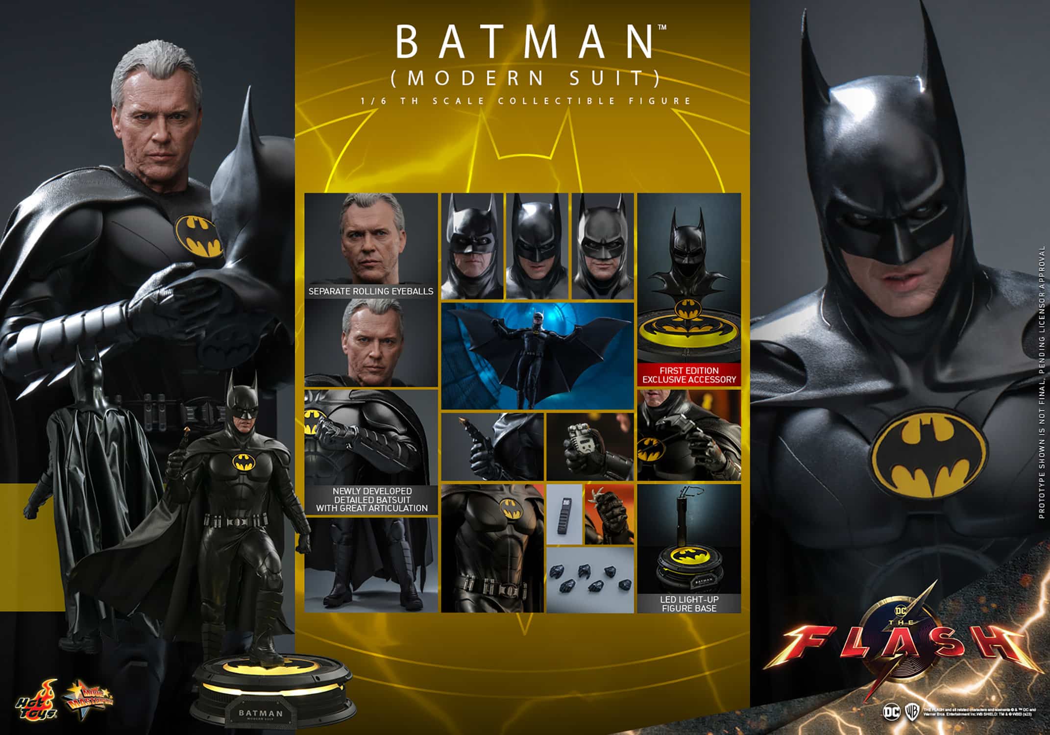 Hot Toys Batman Modern Suit Figure The Flash Limited Collectible