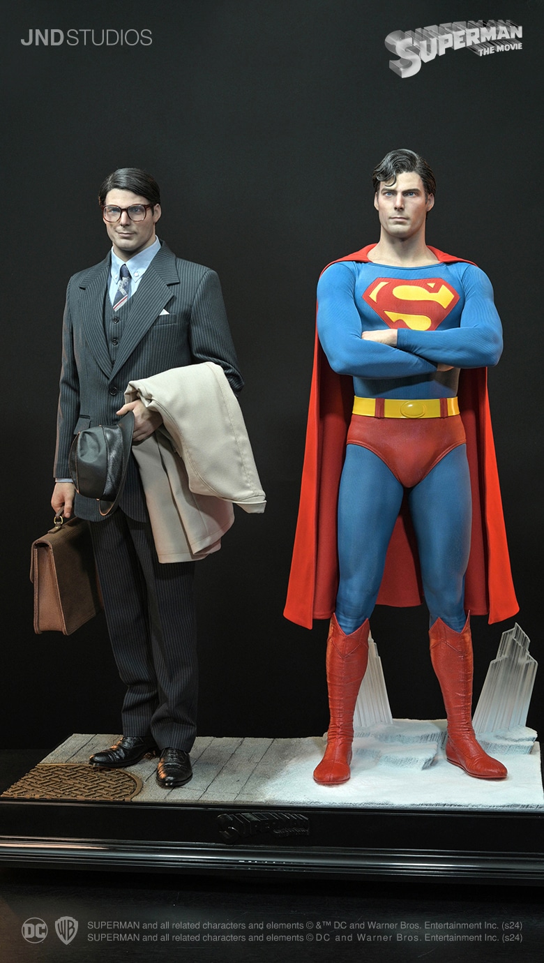 JND Superman And Clark Kent Christopher Reeve Statue Dual Version 1:3 Scale 1978 Superman Limited Collectible
