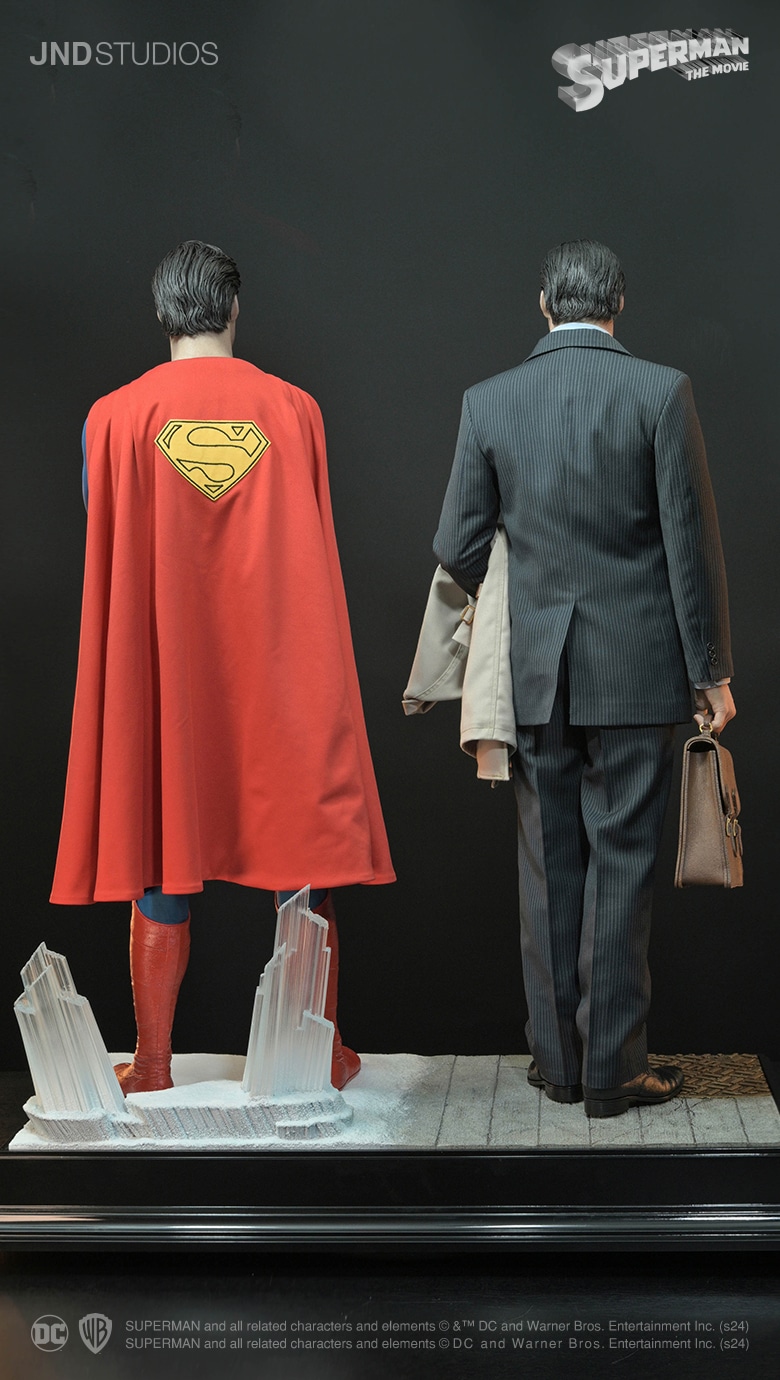 JND Superman And Clark Kent Christopher Reeve Statue Dual Version 1:3 Scale 1978 Superman Limited Collectible