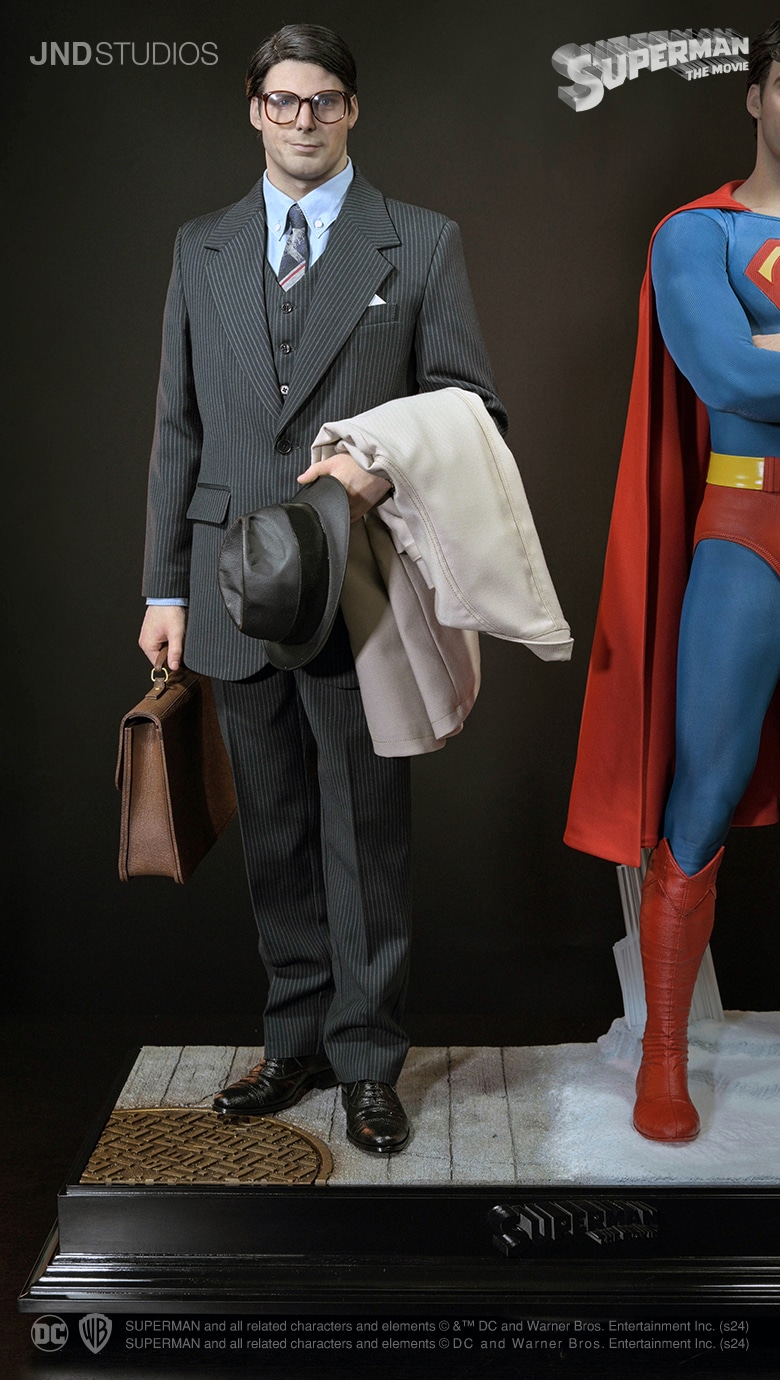 JND Superman And Clark Kent Christopher Reeve Statue Dual Version 1:3 Scale 1978 Superman Limited Collectible