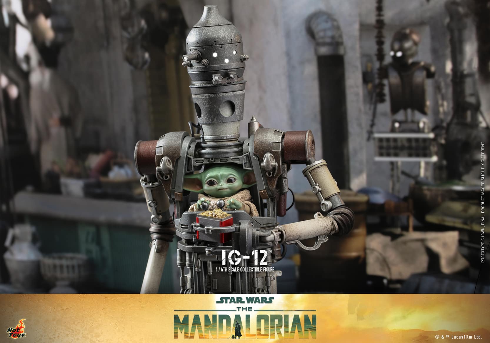 Hot Toys IG-12 With Accessories Figure Set The Mandalorian 1/6 Scale Limited Collectible