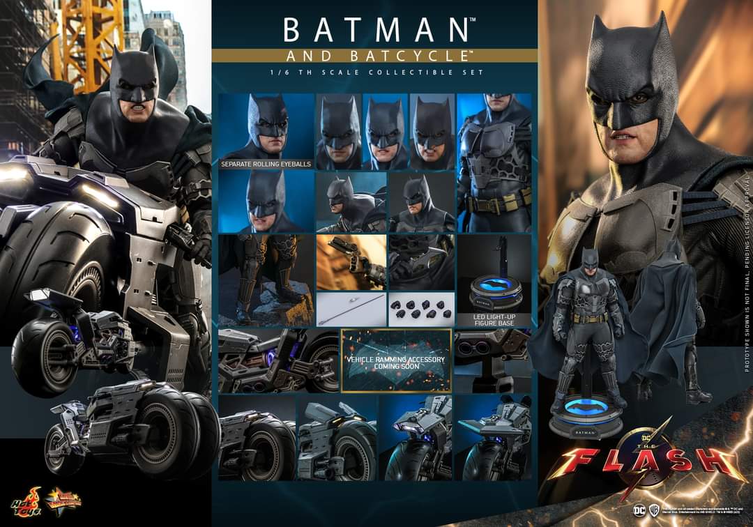 Hot Toys Batman And Batcycle Figure Set Limited Collectible