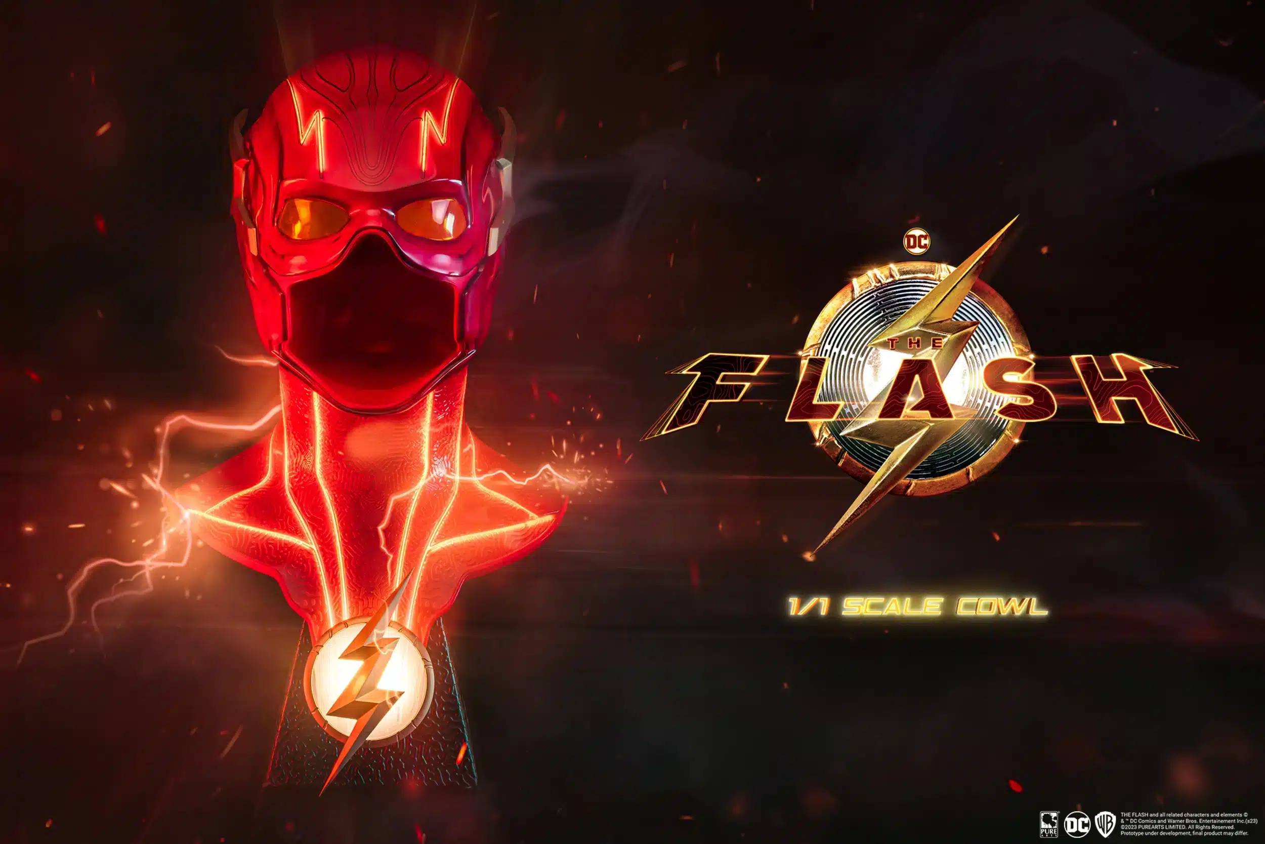 PureArts The Flash Cowl Replica 1:1 Scale Art Mask Limited Collectible